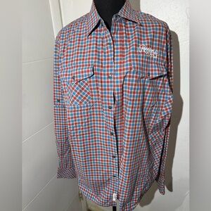 Rocawear Red and Blue Checkered Men's Shirt